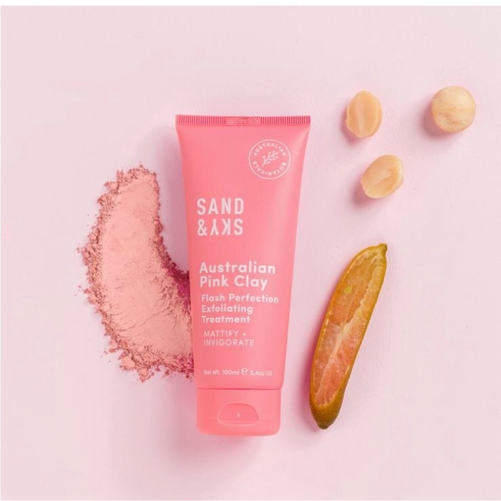 🌻 3/$20 🆕 Sand & Sky Australian Pink Clay Exfoliation Cleanser, Travel Size